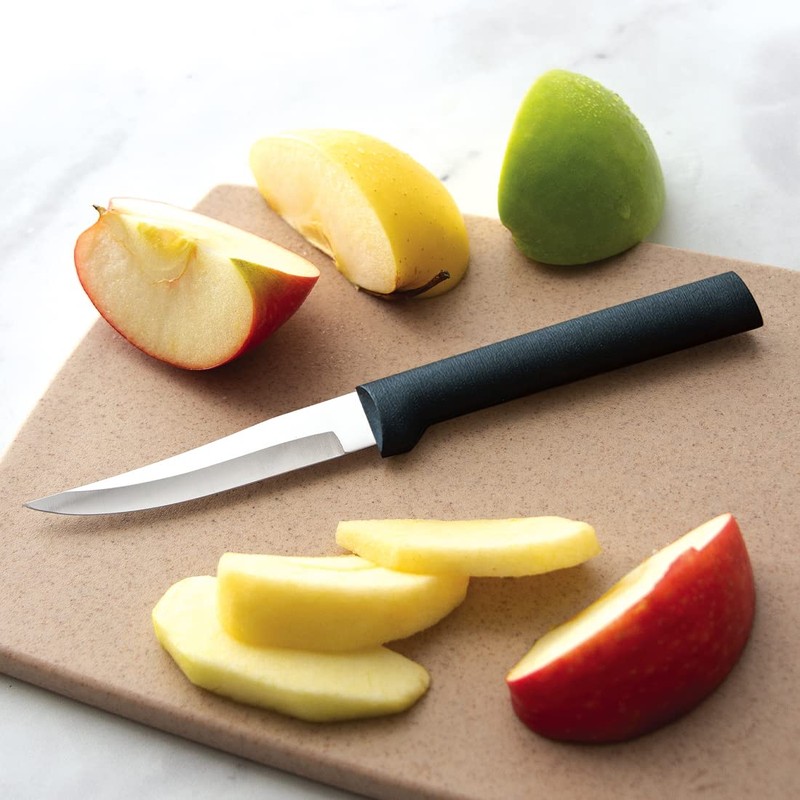 RADA Cutlery Heavy Duty Paring Knife, Black Handle, Pack of
