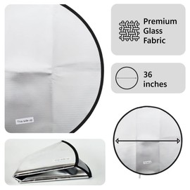 SAFE TECH Fire Pit Mat for Decking, 36″/91cm Fireproof Mat Grill Mat, 4 Layers Fire Proof Mat, Grass, BBQ, Firepad, Camping, Patio Shield, Wooden Floor, Deck Defender, Fire Retardant Mat