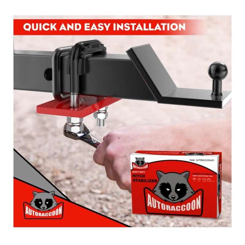 AUTORACCOON Hitch Tightener Anti-Rattle Clamp - Heavy Duty Hitch Stabilizer