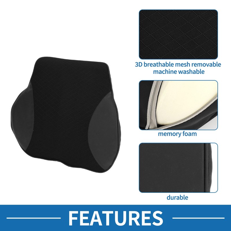A ABSOPRO Car Seat Lumbar Cushion Memory Foam Support Ergonomic
