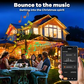 Rope Lights Outdoor Warm White, Compatible with Alexa Google Home,with 8 Modes, Waterproof Led Rope Lights for Bedroom Outside Garden Camping Christmas Decor (88FT)