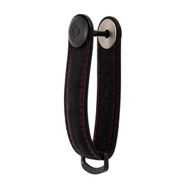Orbitkey CHLO-2-OBRDBK Keychain, Leather, Key Case, Key Cover, Key Organizer, Leather, Stylish, Genuine Leather, Keys, Obsidian/Red, Crazy Horse Leather Obsidian/Red