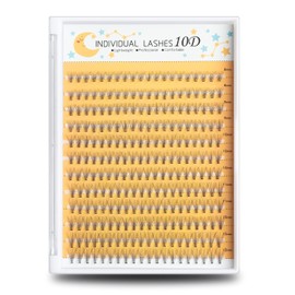 FinyDreamy 240pcs Individual Lashes Extension, 10D Natural Mix Pack Cluster Lashes, 8-12mm Mix Lengths C Curl 0.07mm Thickness Professional Makeup Individual Cluster Lashes and Apply Under your Lashes