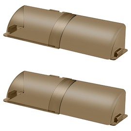 CH24globall Upgrade Clear Adjustable Air Vent Deflector for Vents, Magnetic Heat and Air Deflecot with Strong Magnet, Easy Adjust Between 10" to 14", Vent Cover for Floor, Ceiling (Brown-2Pack)