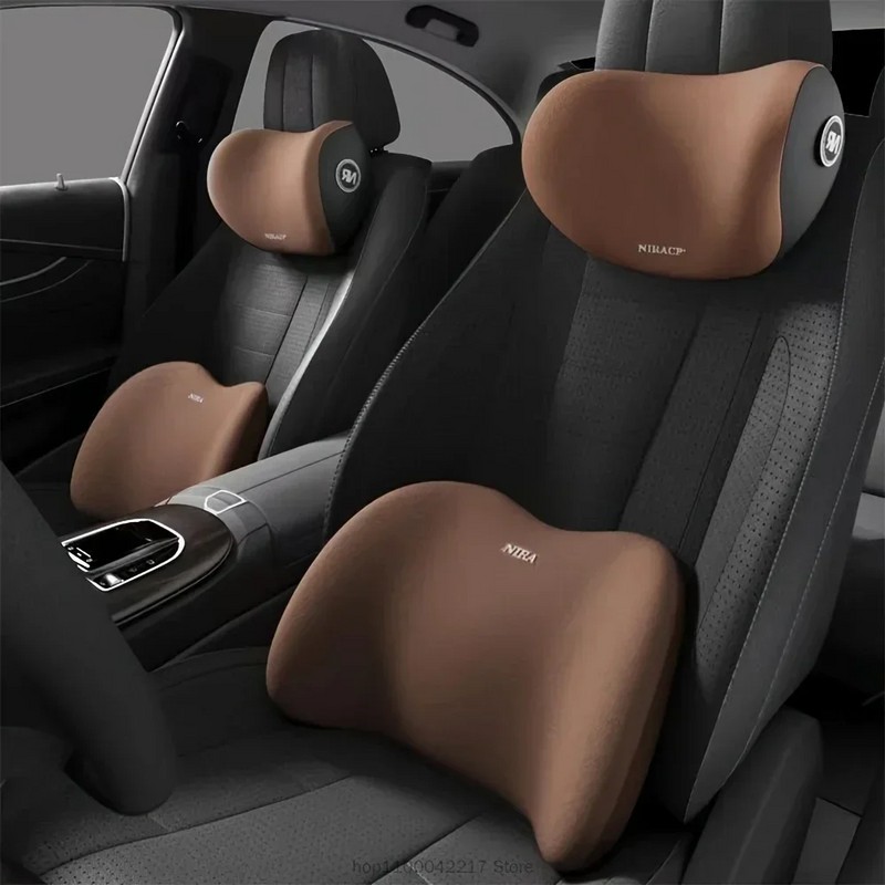 Car Lumbar Support Pillow for Driving – Memory Foam Back