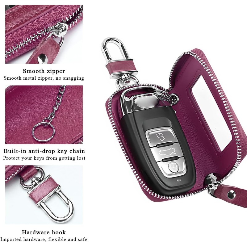 Funda para llave de coche, funda inteligente con gancho de