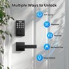 KNOBWELL Smart Fingerprint Door Lock with Lever Handle, Keyless Entry,