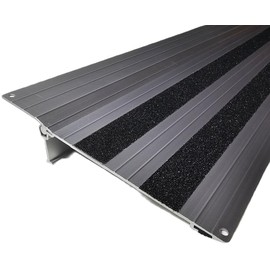 Adjustable Threshold Wheelchair ramp can be Adjusted/Raised to fit a Range of Heights. for Mobility aids Such as wheelchairs, Walkers, Canes, Temporary or Permanent. (3" inch Ramp)