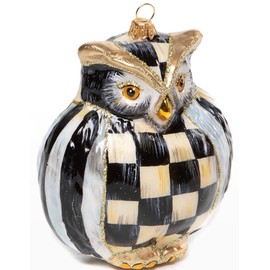 MacKenzie-Childs Glass Ornament - Courtly Owl
