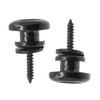 Soundspire 2-Pack Metal Guitar Strap Locks, Mushroom-Style Black Guitar/Bass/Ukulele Security