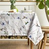 Horaldaily Spring Summer Tablecloth 52x70 Inch Rectangular, Birds Branch Floral