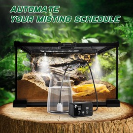Ogioxam Automatic Reptile Mister System, Reptile Humidifiers Smart Misting System, Snake Mister Smart (2 Nozzles)
