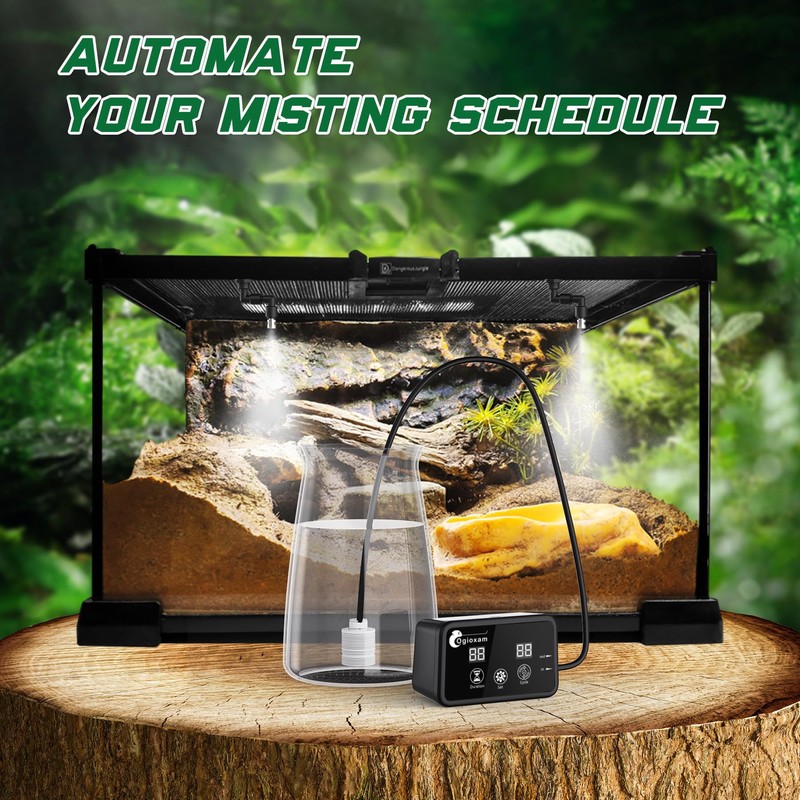 Ogioxam Automatic Reptile Mister System, Reptile Humidifiers Smart Misting System,
