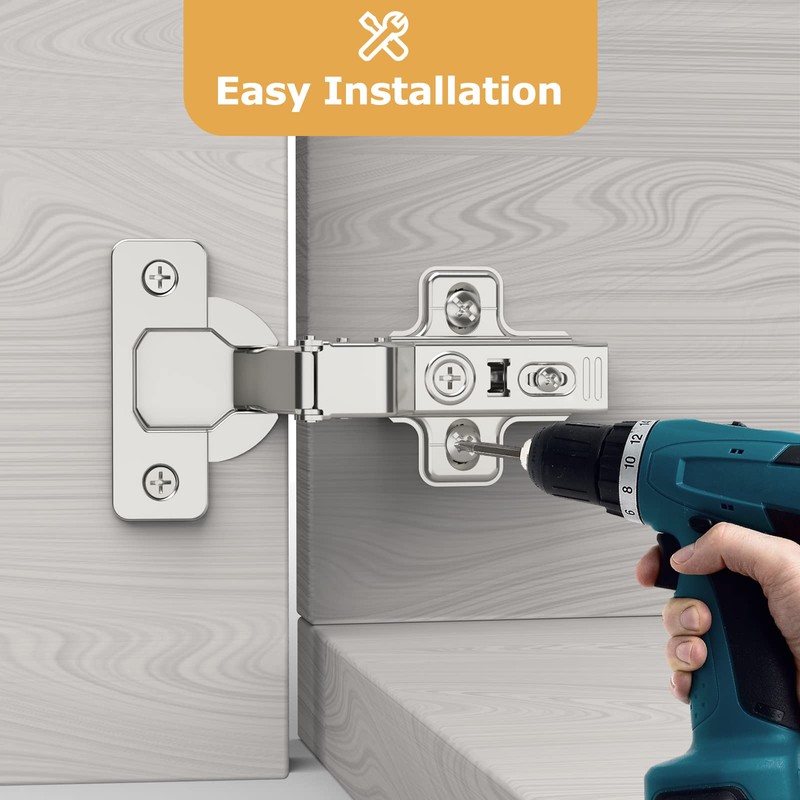 Furniware 2 pcs Soft Close Cabinet Hinge,110 Degree Inset Kitchen