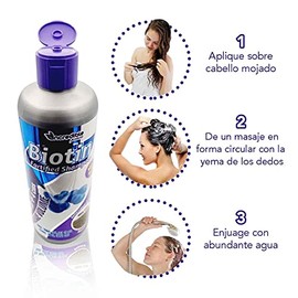 NCREDIBLE Shampoo biotina, sábila, keratina y proteína de trigo fortificante, para todo tipo de cabello, sin sal, antioxidante, reparador, crecimiento