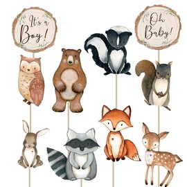 Woodland Baby Shower Decorations Centerpieces Pick for Table