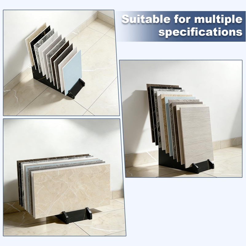 XNKLMYT 2 Pcs Tile Sample Rack, 10-tier Tile Sample Display