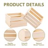 GRETJOB 12PCS 5" Wooden Crates, Nesting Rustic Wood Storage Boxes