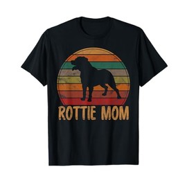 Retro Rottweiler Mom Gift Rott Dog Mother Pet Rottie Mama T-Shirt