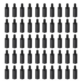 YOKIVE Pack of 75 M3 Standoff Screws Nylon Hexagonal PCB Spacers with High Insulation Effect Hold Height Uniform Large for Motherboard (Black 12 mm + 6 mm)