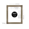 14x11 Gunmetal Ornate Photo Frame With White Mat For 12x8