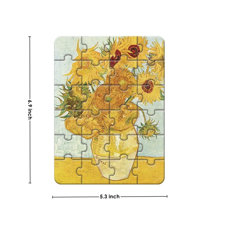 YOGEON 24 Pieces Twelve Sunflowers Puzzle, Toddler Artist Puzzles for