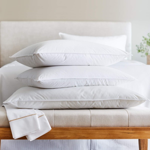 Westin Feather & Down Pillow - Medium to Firm Support Feather and Down Pillow - Queen (20" x 30")
