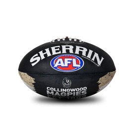 Sherrin AFL Collingwood Magpies Song Football, Size 2