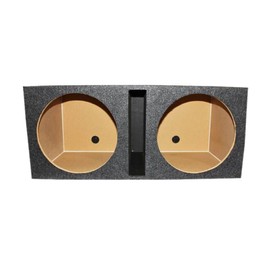 Q Power QBASS 15 Inch Heavy Duty MDF Car Audio Stereo Speakers Subwoofer Sub Box Enclosure with Dual Vented Chamber and Charcoal Carpet