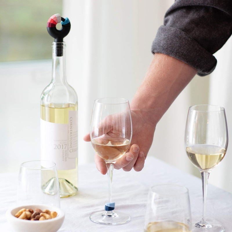 Rabbit Wine Charms Bottle Stopper, Set of 8, Assorted