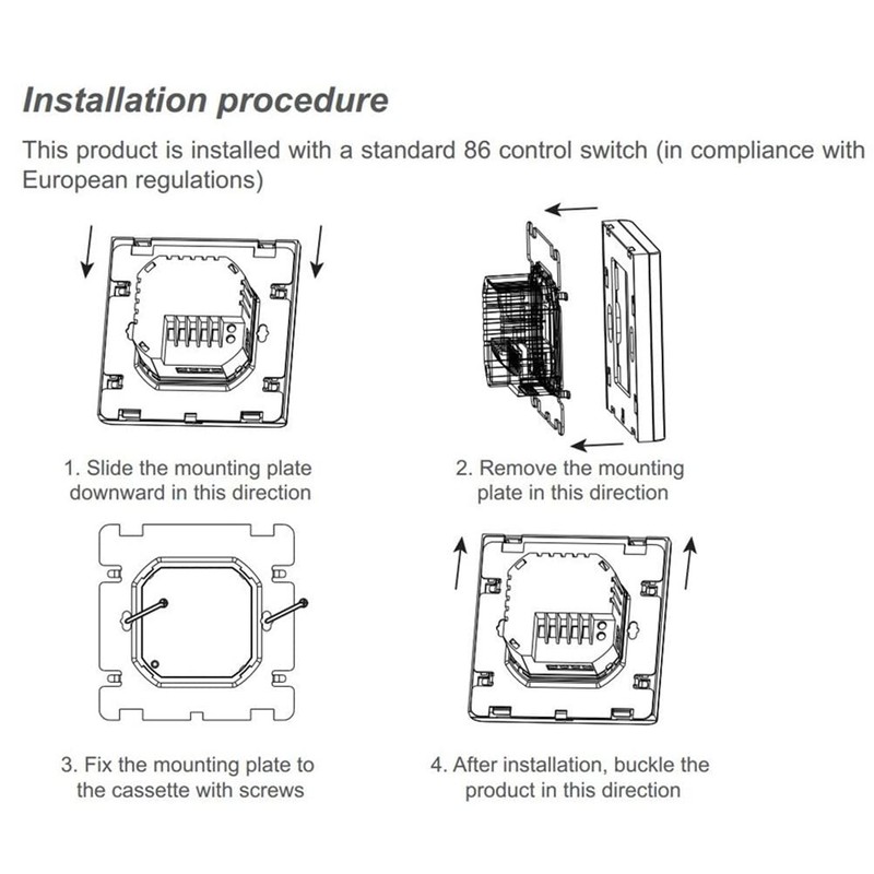 MincoHome Programmable WiFi Thermostat Touch Screen Tuya Smart Temperature Controller
