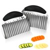 2PCS Large Crinkle Cutters, Heavy Duty Stainless Steel Crinkle Cutter