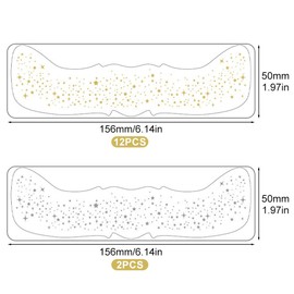 14 PCS Glitter Freckles Face Tattoo, Golden Glow Up Sparkle Temporary Tattoo, Face Glitter Speckles Patches, Waterproof Freckles Tattoo Sticker, Cute Temporary Fa-ce Freckle for Women Makeup