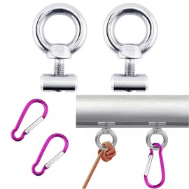 Stopper for Piping Rail, Piping Strip Hook, Piping Hook, 6 mm Stainless Steel Awning Hook, Keder Stopper with Carabiner for Caravan, Motorhome, Caravan, Campervan, Boat, Camping Tent (1)