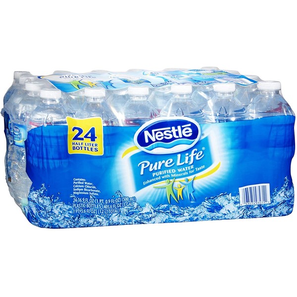 Pure Life 571863 Nestle Pure Life Water 16.9 Oz. 24/Carton (110109)
