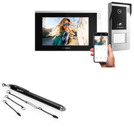 BoxWave Stylus Pen Compatible with TMEZON WiFi Video Intercom System (MZ-IP-V728TW+MZ-VDP-NE160) - EverTouch Capacitive Stylus, Fiber Tip Capacitive Stylus Pen - Jet Black