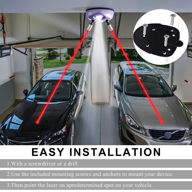 ZNDAW Dual Laser Garage Parking Assist Guide, 360-Degree Adjustable Wider
