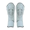 Playwell Matte White "Twin Tiger" Muay Thai Shin Guards -