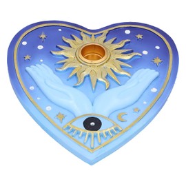 Nemesis Now Fortunes of the Sun Incense Burner 15cm, Resin, Palmistry Incense Holder, Sun and Stars Palmistry Design, Cast in the Finest Resin, Hand-Painted, Holds Incense Cone