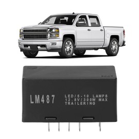 LED Flasher Relay, 10Pin Hazard Warning Turn Flasher 10383321 Replacement for Silverado 1500 1500HD 2500HD 3500 2003‑2006