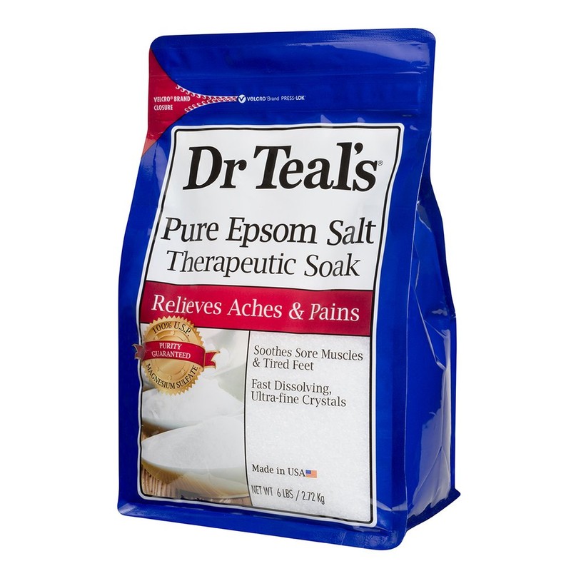 Dr Teals Pure Epsom Salt Therapeutic Soaking Solution, Unscented, 96