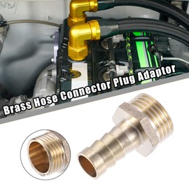 A ABSOPRO Hose Nozzle Brass Hose Connector 1/2 Inch Male Thread Plug Adapter 12 mm Pack of 2