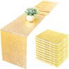 10 Pack Sequin Table Runner 12" x 108" Rose Gold