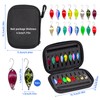 Trout Spoon Set 16 Pieces Artificial Bait Spinner Blinker Set