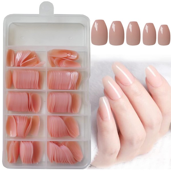 LoveOurHome 240pc Short Coffin Press on Nails Colored Ballerina False