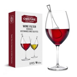 Wine Filters,Remove Sulfite and Histamine,Stick Purifier Alleviates Wine Allergies,Purify Wine Without Compromising Taste and Purity(Pack of 8)