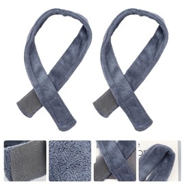 NOLITOY 2pcs Perm Hair Salon Headband Face Wash Hat Tinted Makeup Turban Hair Dye Supplies Hair Color Headcover Face Wash Head Cosmetic Towel Cotton Grey