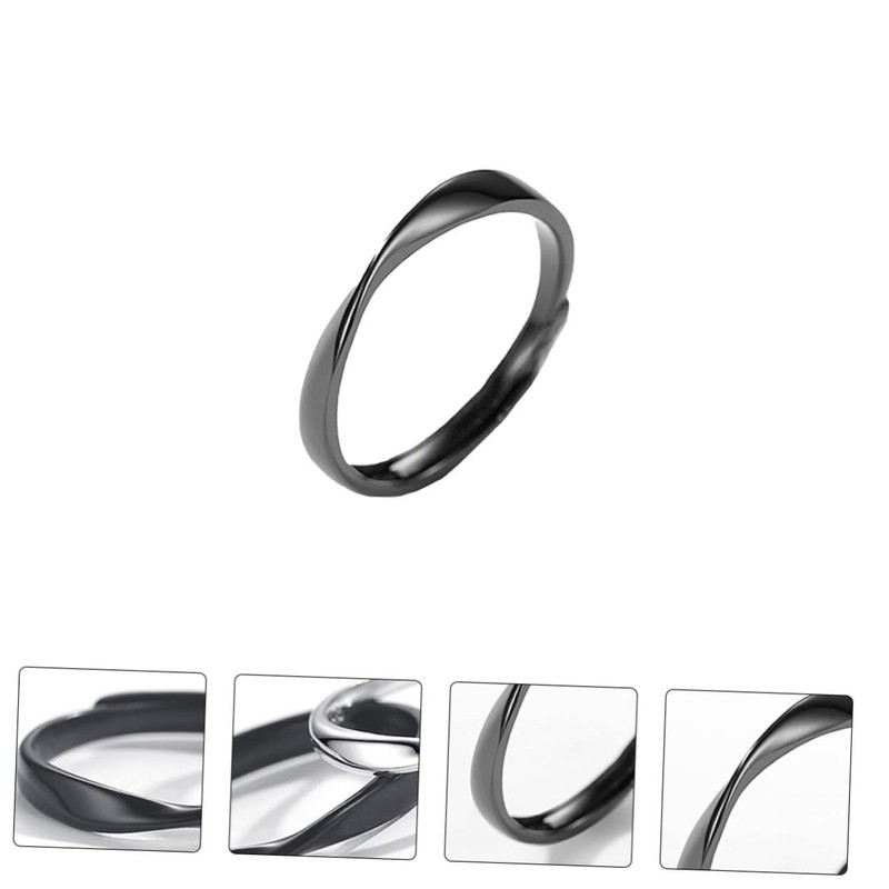 Baluue Stylish Silver Couple Ring Open Design Finger Jewelry for