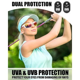 Myiaur Women Sports Sunglasses for Running Cycling UV400 Protection Polarized Lens Lightweight Wrap Around Design M8140