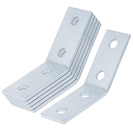 OTTFF 6 Pack 45 Degree Angle Bracket Fitting for 1-5/8" Strut Channel, 4 Hole Corner Brace Connector, 7/32" Thick